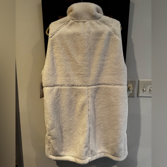 NWT Zella Faux Sherling Longline Vest Size Large in Ivory Egret - Picture 4 of 6